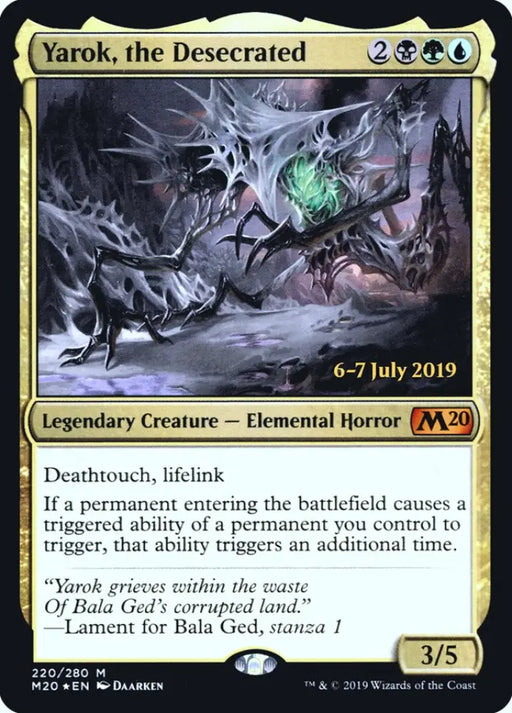 Yarok the Desecrated [Core Set 2020 Prerelease Promos] - MTG Single