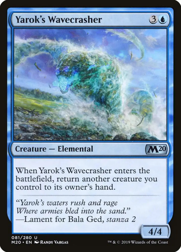 Yarok’s Wavecrasher [Core Set 2020] - MTG Single
