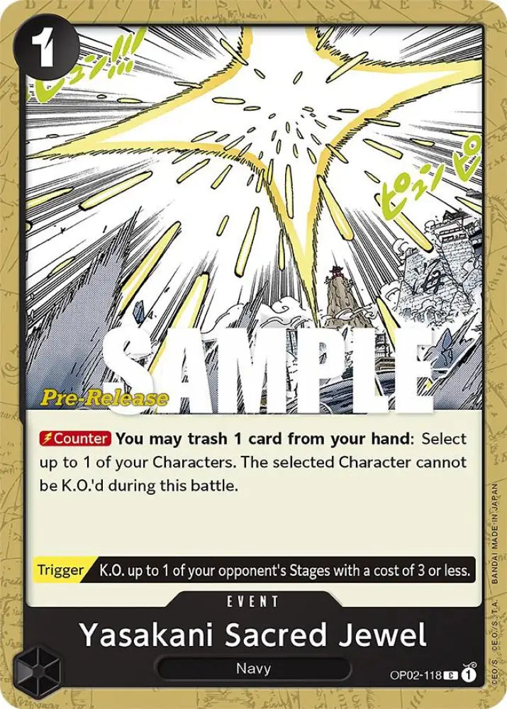 Yasakani Sacred Jewel (OP02-118) [Paramount War Pre-Release Cards]