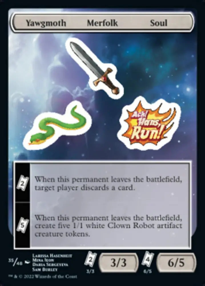 Yawgmoth Merfolk Soul [Unfinity Stickers] - MTG Single