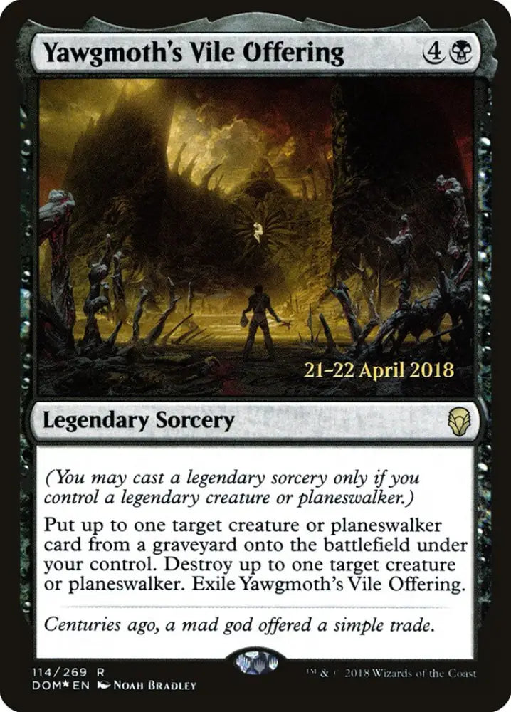 Yawgmoth’s Vile Offering [Dominaria Prerelease Promos] - MTG Single