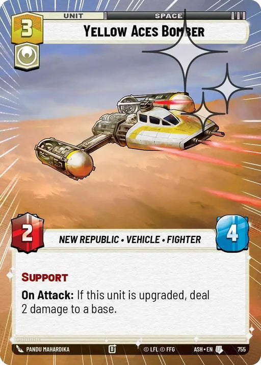 Yellow Aces Bomber (Hyperspace Foil) (755) [Ashes of the Empire]