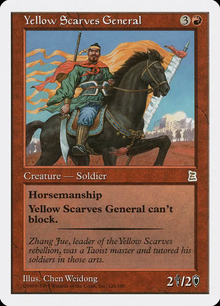 Yellow Scarves General [Portal Three Kingdoms] - MTG Single