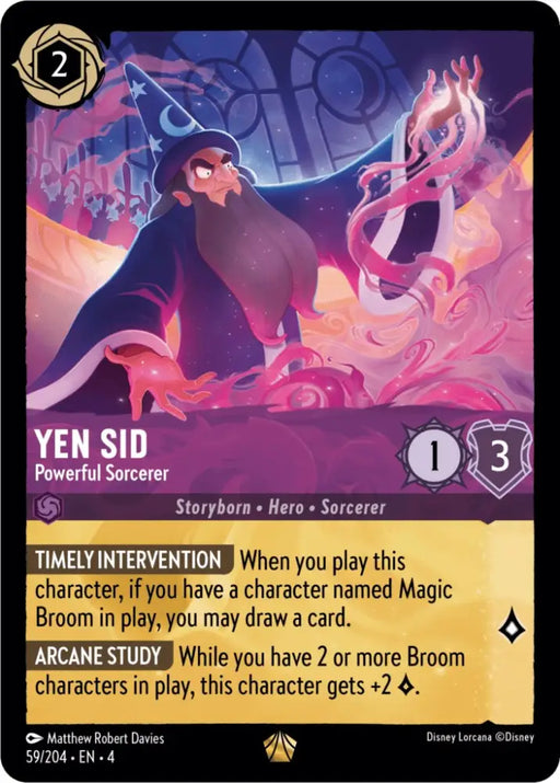 Yen Sid - Powerful Sorcerer (59/204) (59/204) [Ursula’s Return] - Lorcana Single