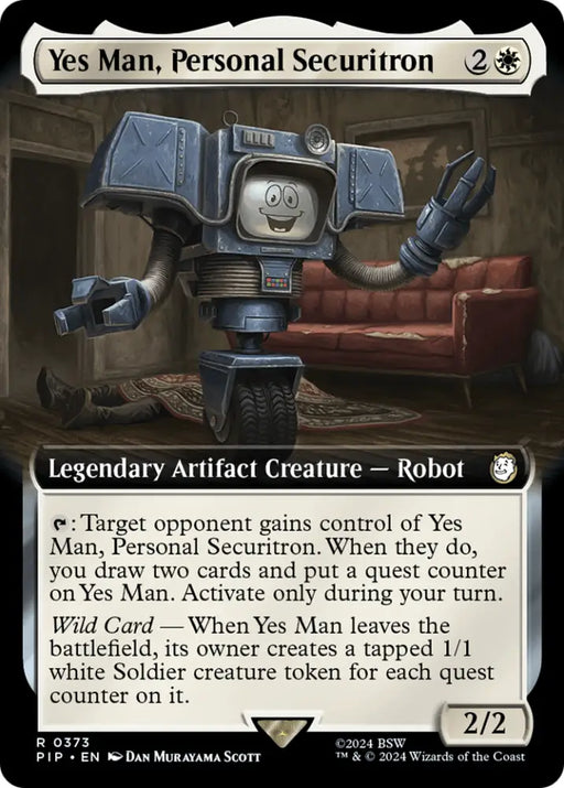 Yes Man Personal Securitron (Extended Art) [Fallout] - MTG Single