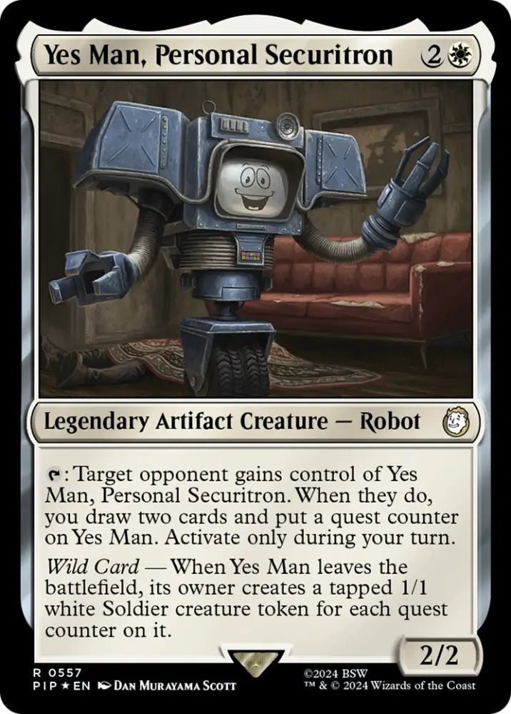 Yes Man Personal Securitron (Surge Foil) [Fallout] - MTG Single
