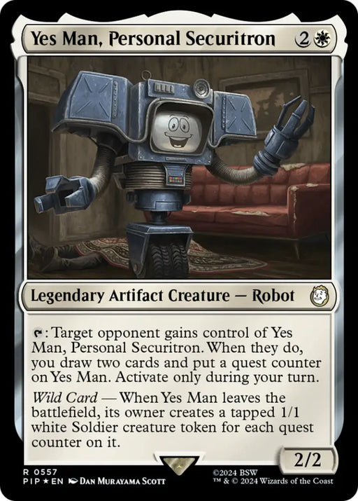 Yes Man Personal Securitron (Surge Foil) [Fallout] - MTG Single