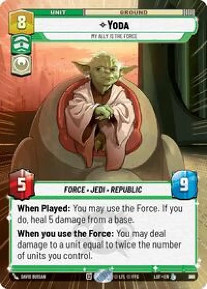 Yoda - My Ally is the Force (Hyperspace Foil) (841) [Legends of the Force]