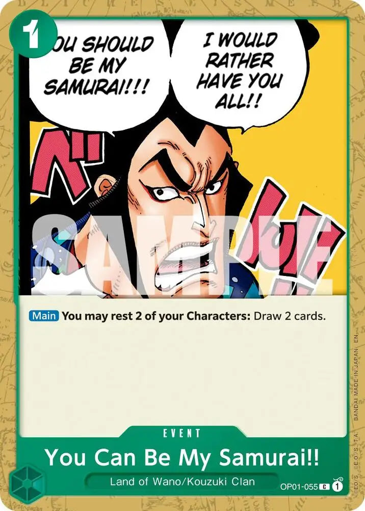 You Can Be My Samurai!! (Reprint) (OP01-055) [Premium Booster -The Best- Vol. 2]