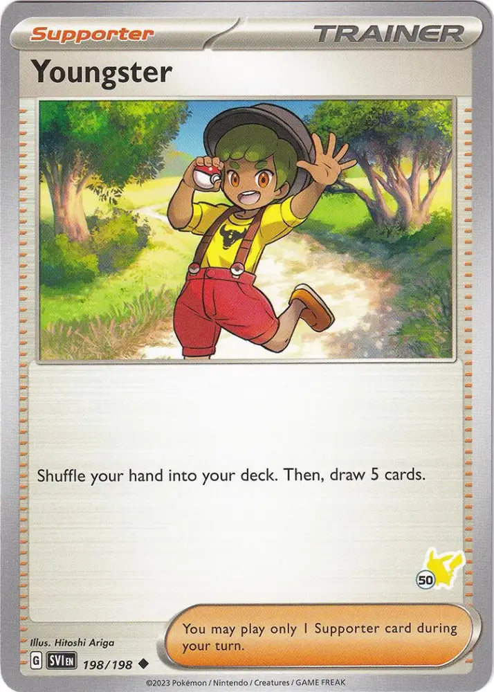 Youngster (198/198) (Pikachu Stamp #50) [Battle Academy 2024] - Pokemon Single