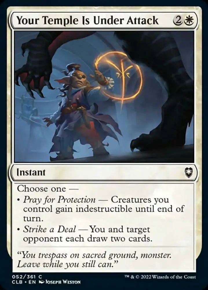 Your Temple Is Under Attack [Commander Legends: Battle for Baldur’s Gate] - MTG Single