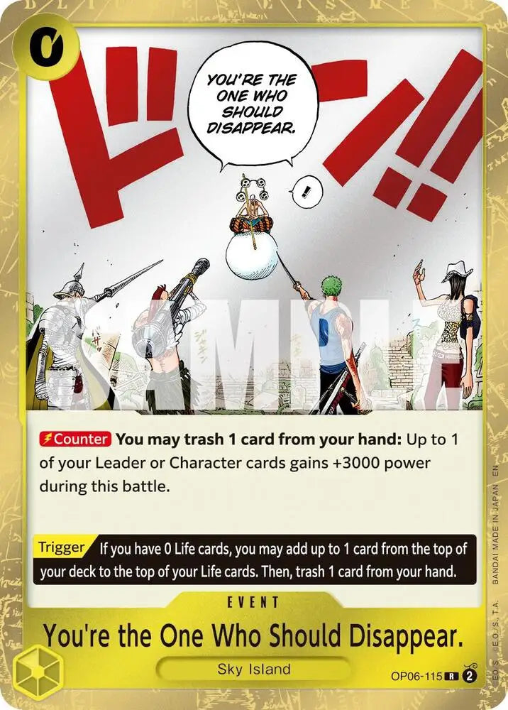 You're the One Who Should Disappear (Reprint) (OP06-115) [Premium Booster -The Best- Vol. 2]