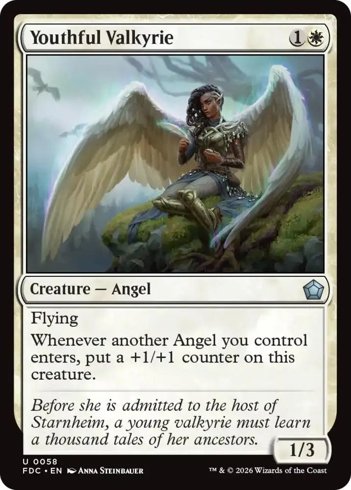 Youthful Valkyrie (58) [Foundations Commander]