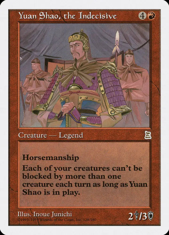 Yuan Shao the Indecisive [Portal Three Kingdoms] - MTG Single