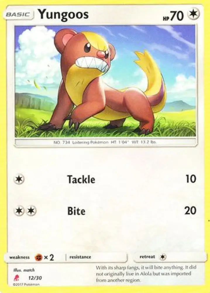 Yungoos (12/30) [Sun & Moon: Trainer Kit - Lycanroc] - Pokemon Single