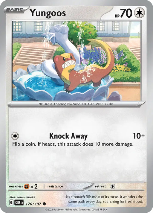 Yungoos (176/197) [Scarlet & Violet: Obsidian Flames] - Pokemon Single