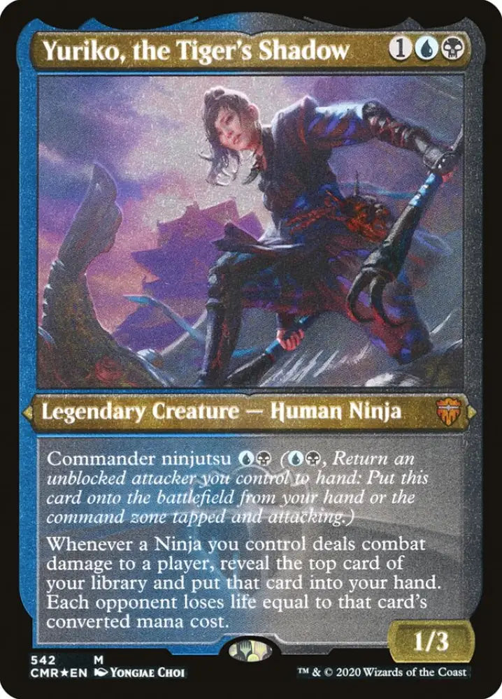 Yuriko the Tiger’s Shadow (Etched) [Commander Legends] - MTG Single