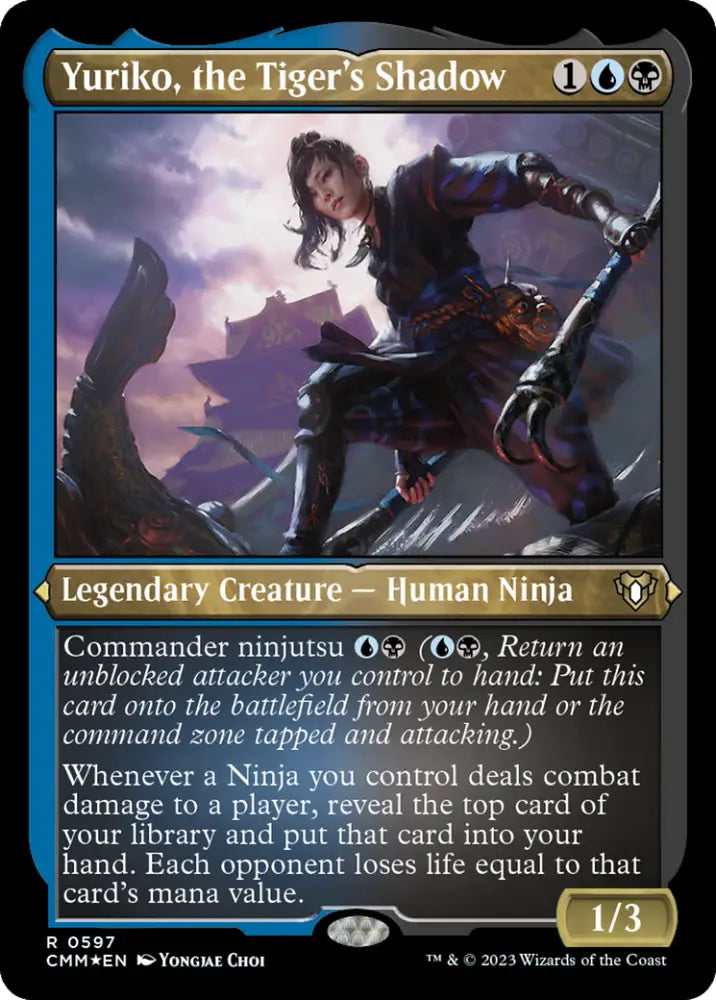 Yuriko the Tiger’s Shadow (Foil Etched) [Commander Masters] - MTG Single