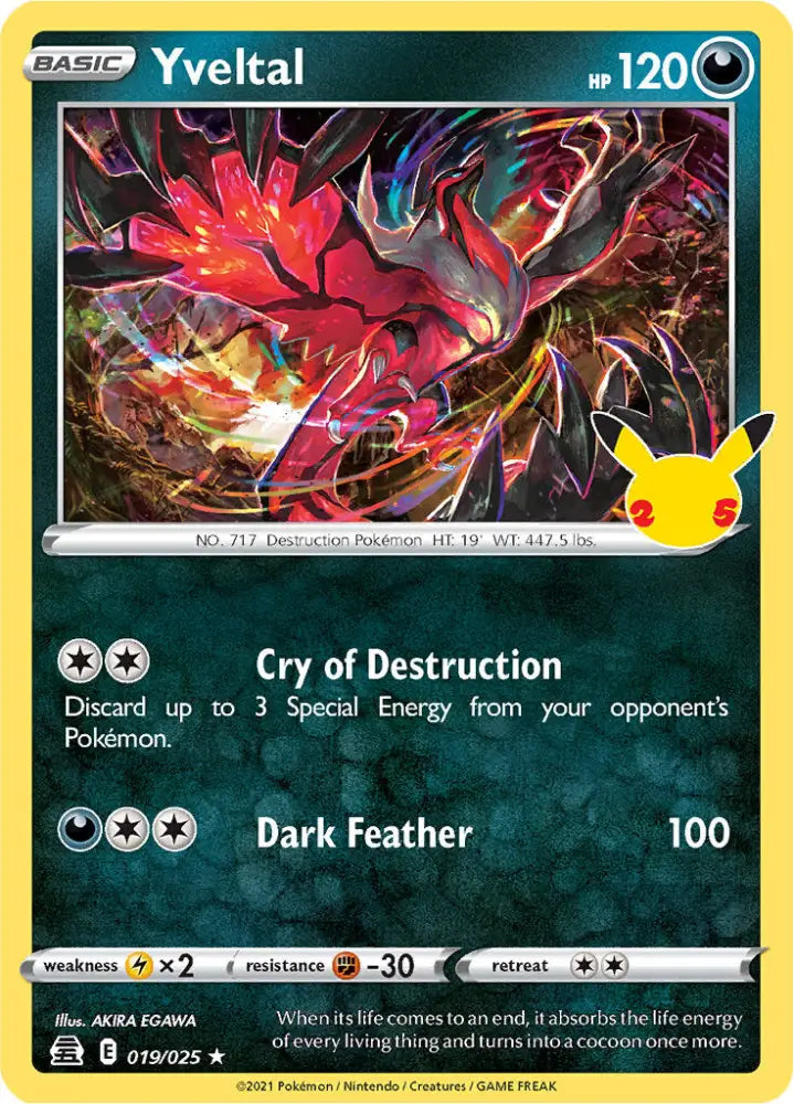 Yveltal (019/025) [Celebrations: 25th Anniversary] - Pokemon Single