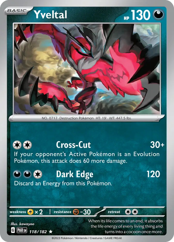 Yveltal (118/182) [Scarlet & Violet: Paradox Rift] - Pokemon Single