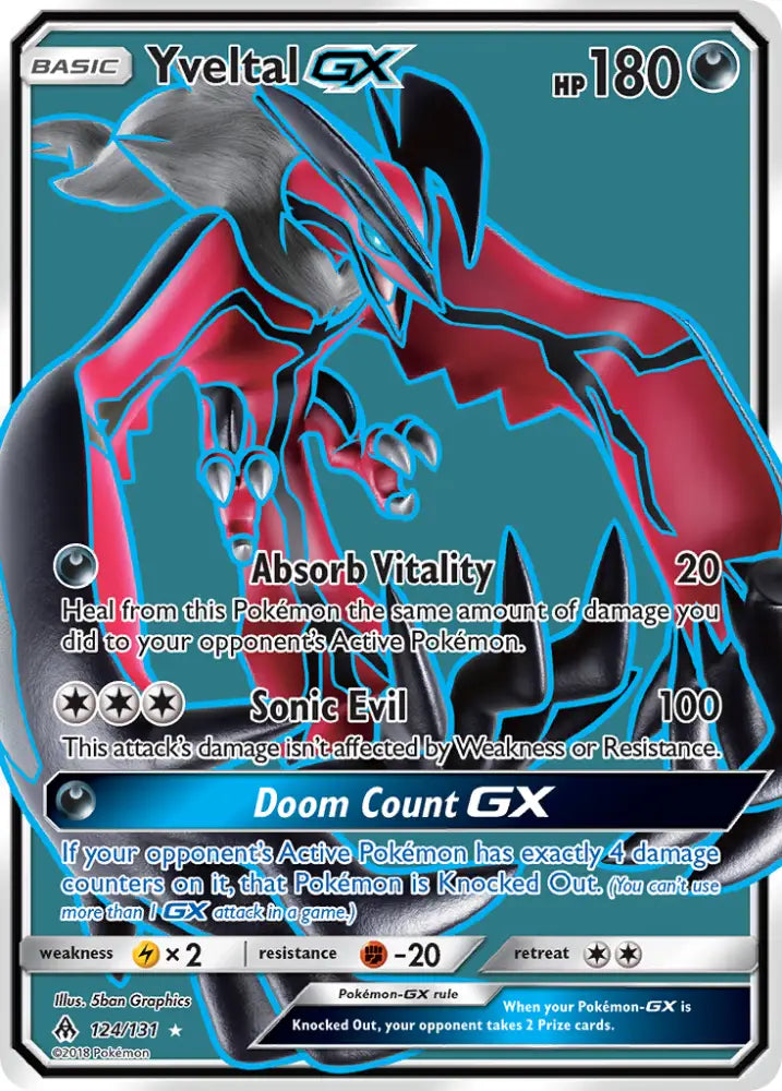 Yveltal GX (124/131) [Sun & Moon: Forbidden Light] - Pokemon Single