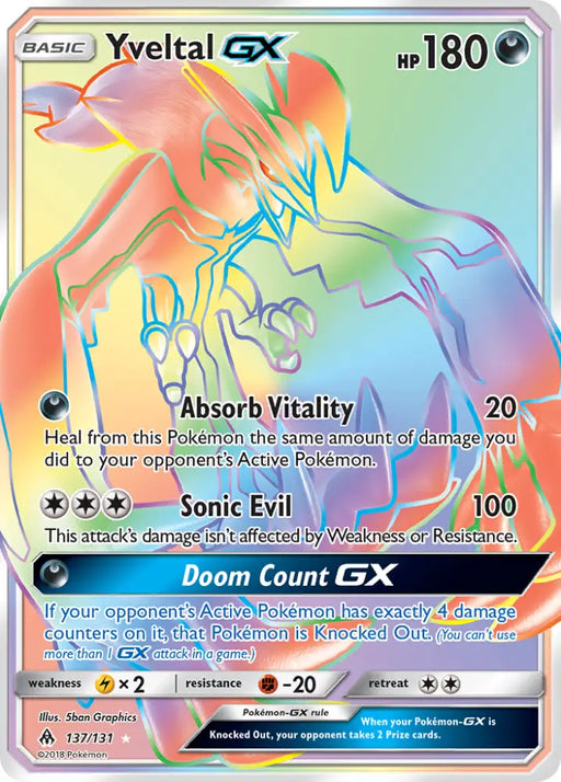 Yveltal GX (137/131) [Sun & Moon: Forbidden Light] - Pokemon Single