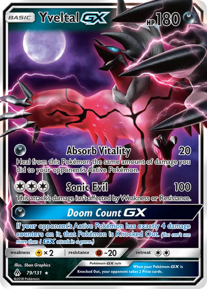 Yveltal GX (79/131) [Sun & Moon: Forbidden Light] - Pokemon Single