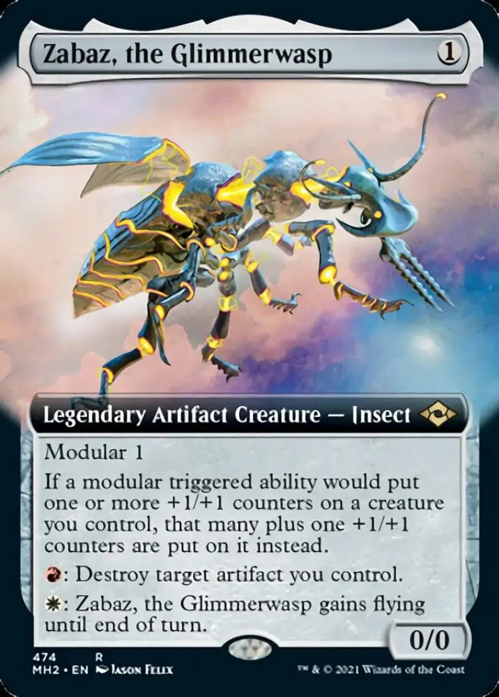 Zabaz the Glimmerwasp (Extended Art) [Modern Horizons 2] - MTG Single