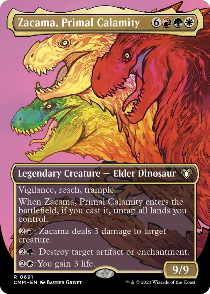 Zacama Primal Calamity (Borderless Profile) [Commander Masters] - MTG Single