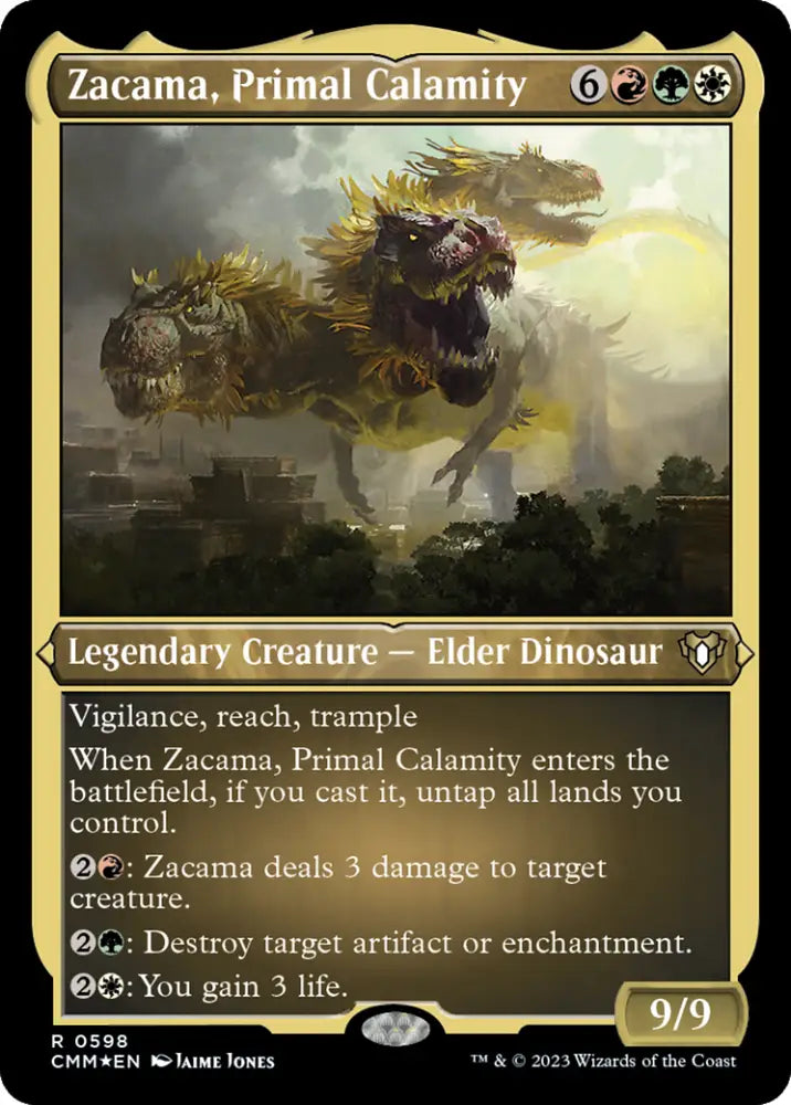 Zacama Primal Calamity (Foil Etched) [Commander Masters] - MTG Single
