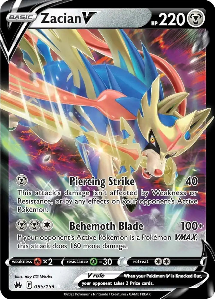 Zacian V (095/159) [Sword & Shield: Crown Zenith] - Pokemon Single