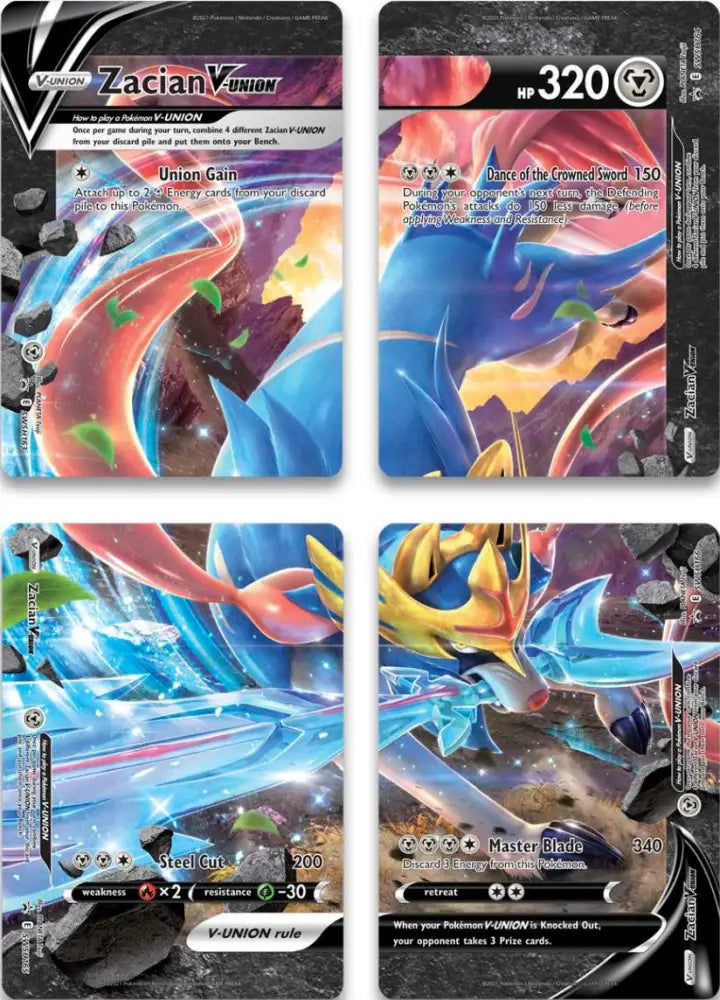 Zacian V-Union (Set of 4) [Sword & Shield: Black Star Promos] - Pokemon Single