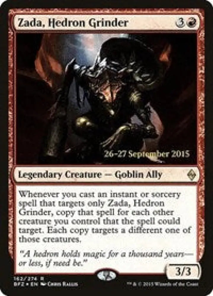 Zada, Hedron Grinder (162) [Prerelease Cards]