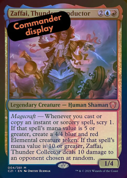 Zaffai Thunder Conductor (Display Commander) [Commander 2021] - MTG Single