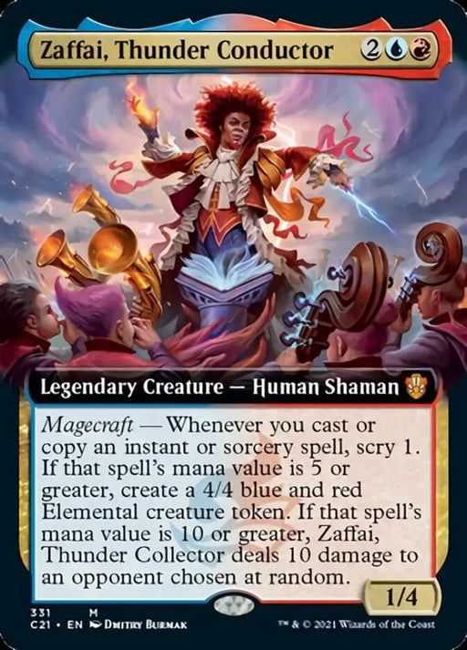 Zaffai Thunder Conductor (Extended Art) [Commander 2021] - MTG Single