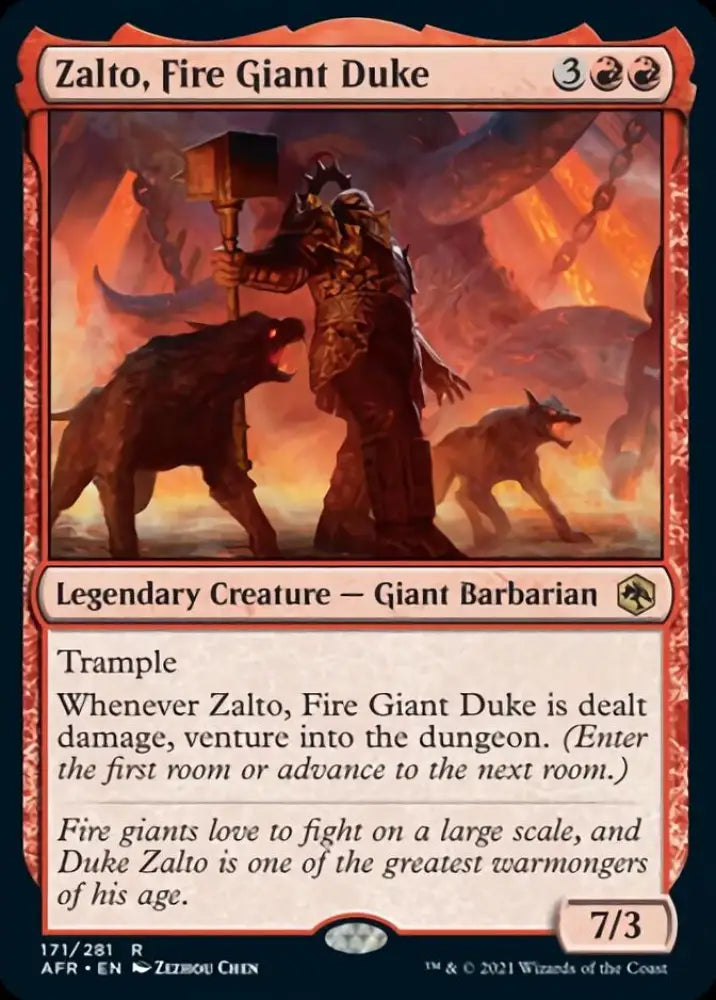 Zalto Fire Giant Duke [Dungeons & Dragons: Adventures in the Forgotten Realms] - MTG Single