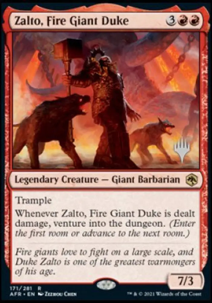 Zalto Fire Giant Duke (Promo Pack) [Dungeons & Dragons: Adventures in the Forgotten Realms Promos] - MTG Single