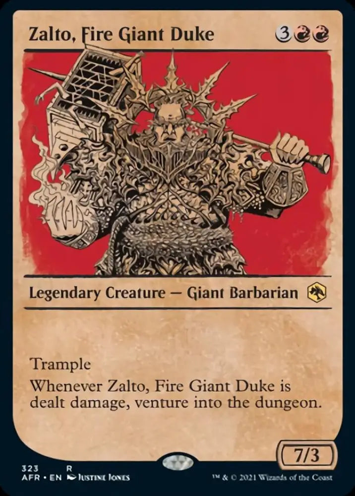 Zalto Fire Giant Duke (Showcase) [Dungeons & Dragons: Adventures in the Forgotten Realms] - MTG Single