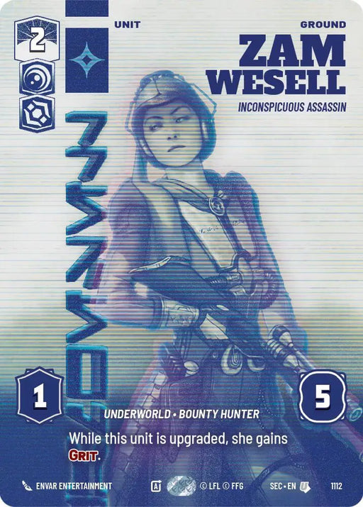 Zam Wesell - Inconspicuous Assassin (Prestige Foil) (1112) [Secrets of Power]