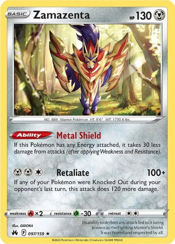 Zamazenta (097/159) [Sword & Shield: Crown Zenith] - Pokemon Single