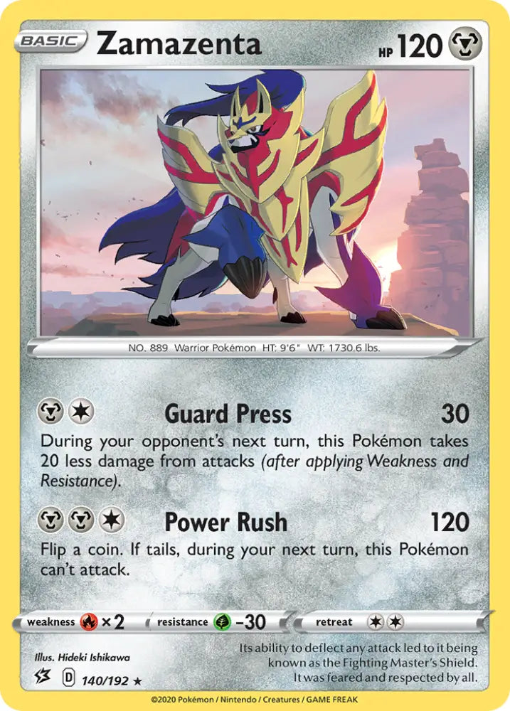 Zamazenta (140/192) [Sword & Shield: Rebel Clash] - Pokemon Single