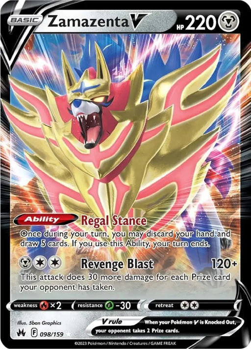Zamazenta V (098/159) [Sword & Shield: Crown Zenith] - Pokemon Single