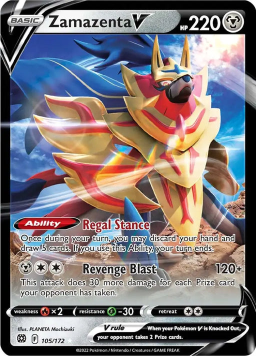 Zamazenta V (105/172) [Sword & Shield: Brilliant Stars] - Pokemon Single