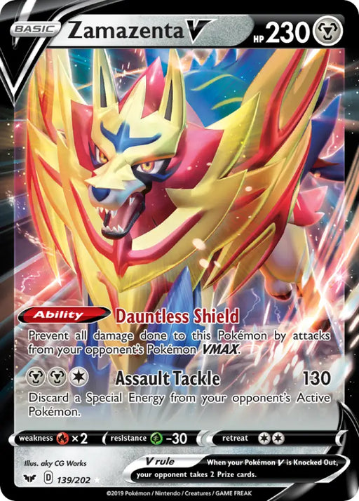 Zamazenta V (139/202) [Sword & Shield: Base Set] - Pokemon Single