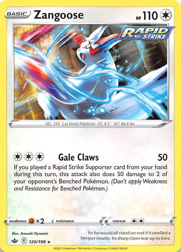 Zangoose (120/198) [Sword & Shield: Chilling Reign] - Pokemon Single