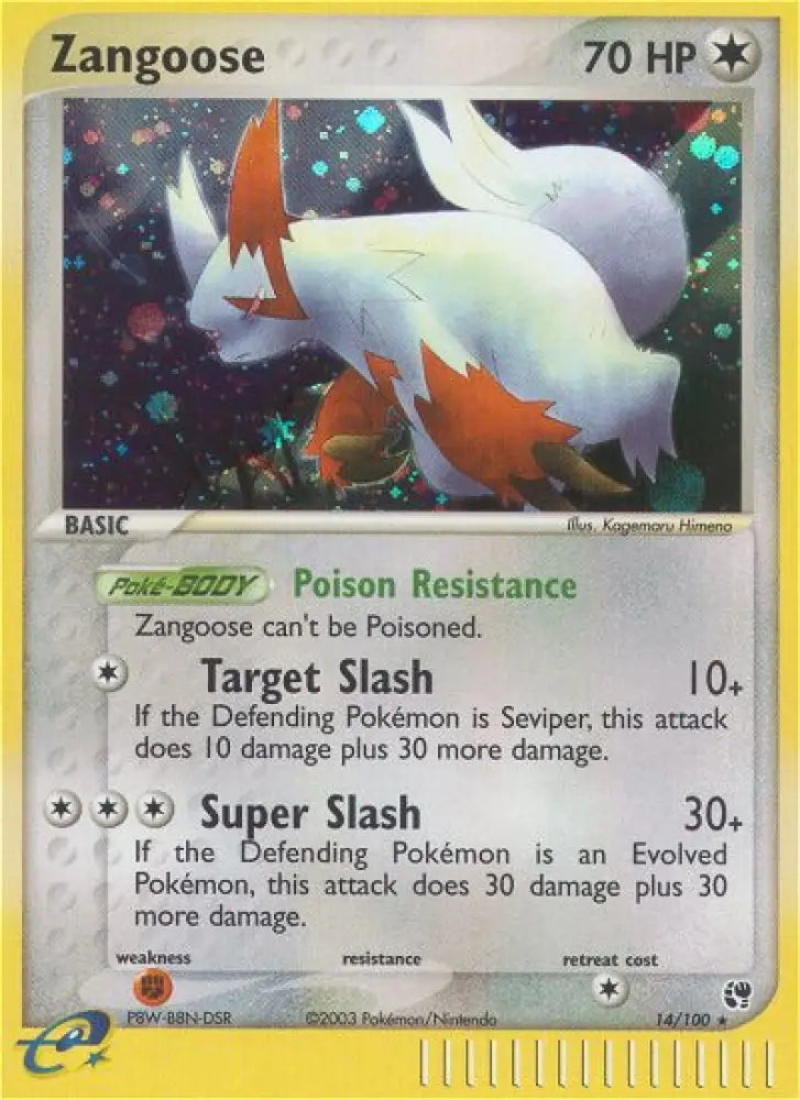 Zangoose (14/100) [EX: Sandstorm] - Pokemon Single