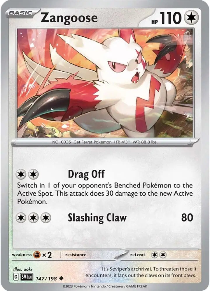 Zangoose (147/198) [Scarlet & Violet: Base Set] - Pokemon Single