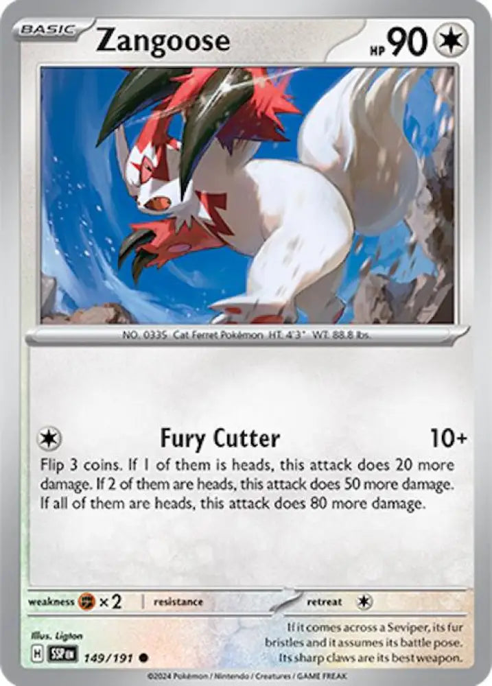 Zangoose (149/191) [Scarlet & Violet: Surging Sparks] - Pokemon Single