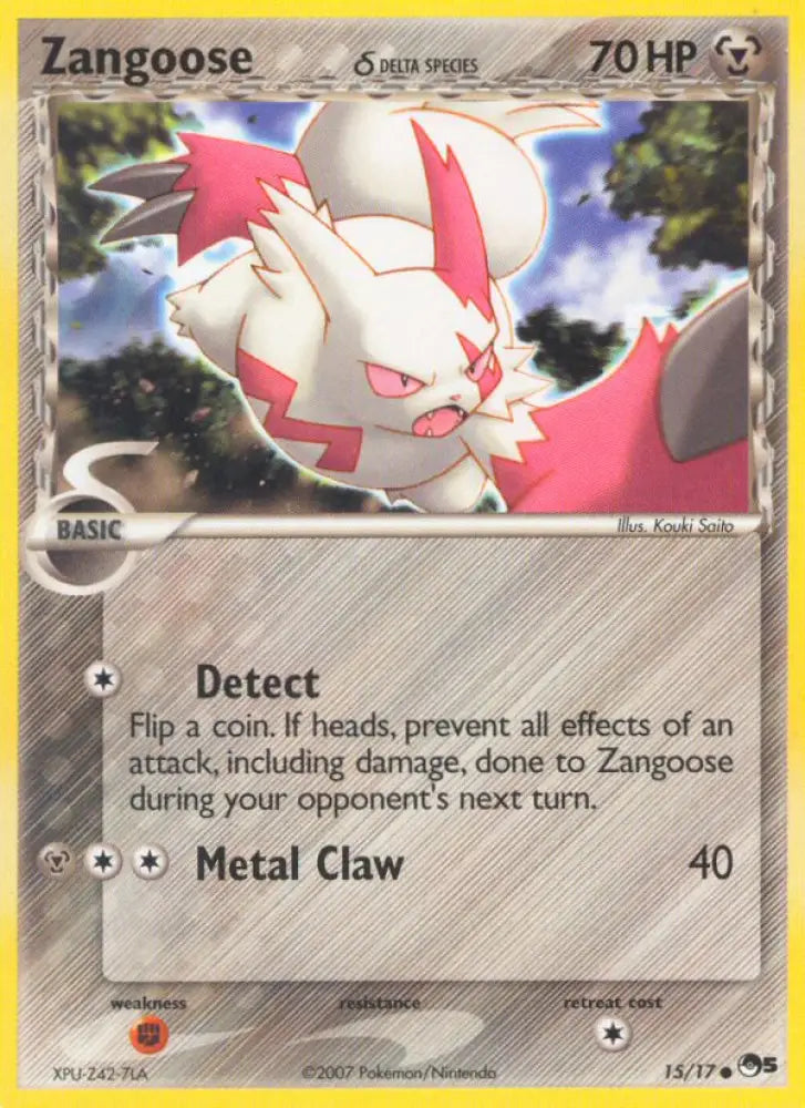 Zangoose (15/17) (Delta Species) [POP Series 5] - Pokemon Single