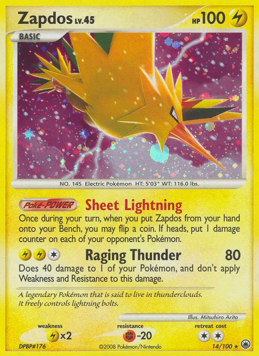 Zapdos (14/100) [Diamond & Pearl: Majestic Dawn] - Pokemon Single